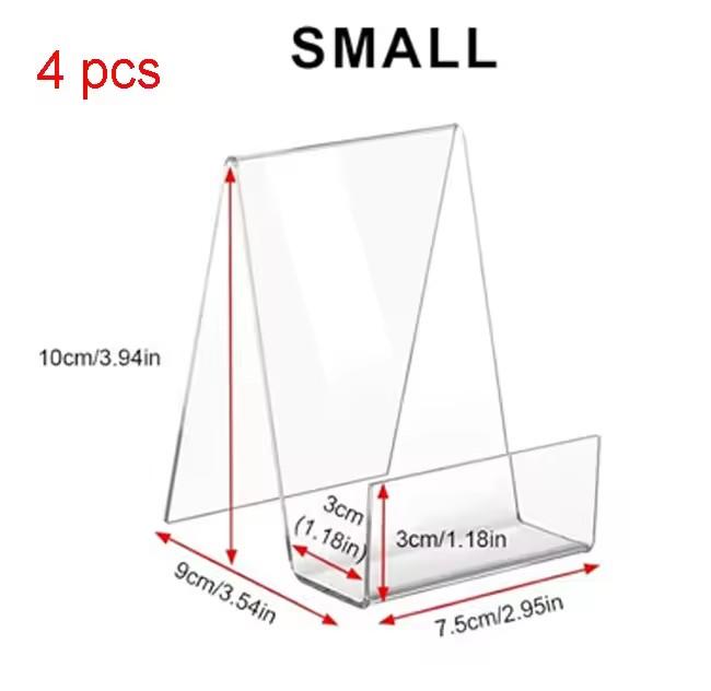 

4pcs Adjustable Angle Display Stand, Clear Acrylic for Books & Art, Multi-Use for Reading, Showcase, and Decor