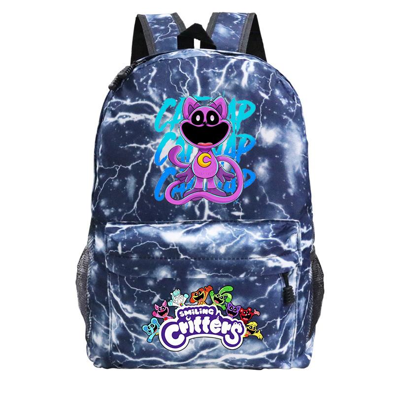 Smiling Critters Smiling Animals College Style Boys And Girls Junior High School Students School Bag Casual Backpack
