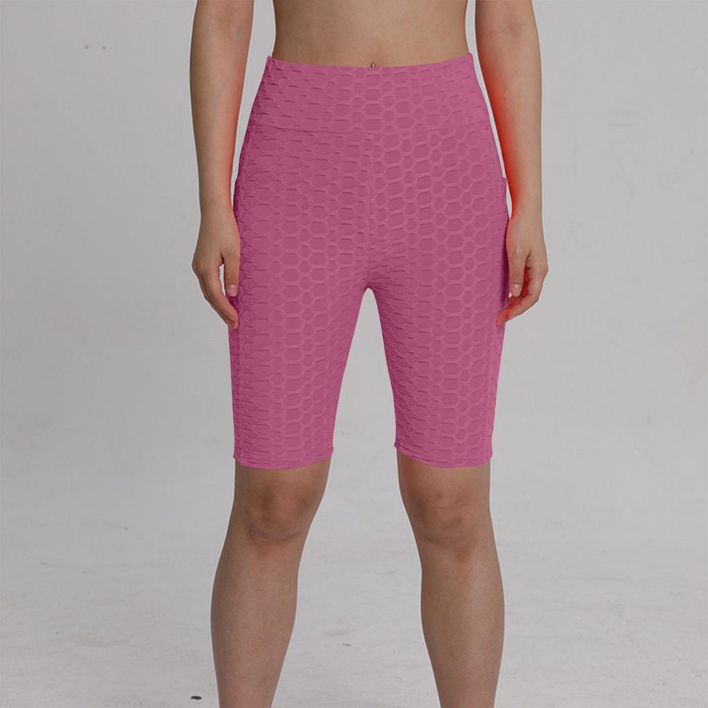 Women's Sexy Capris, Yoga, Fitness, Peaches,Buttocks, Bubble Sports Leggings With Pockets