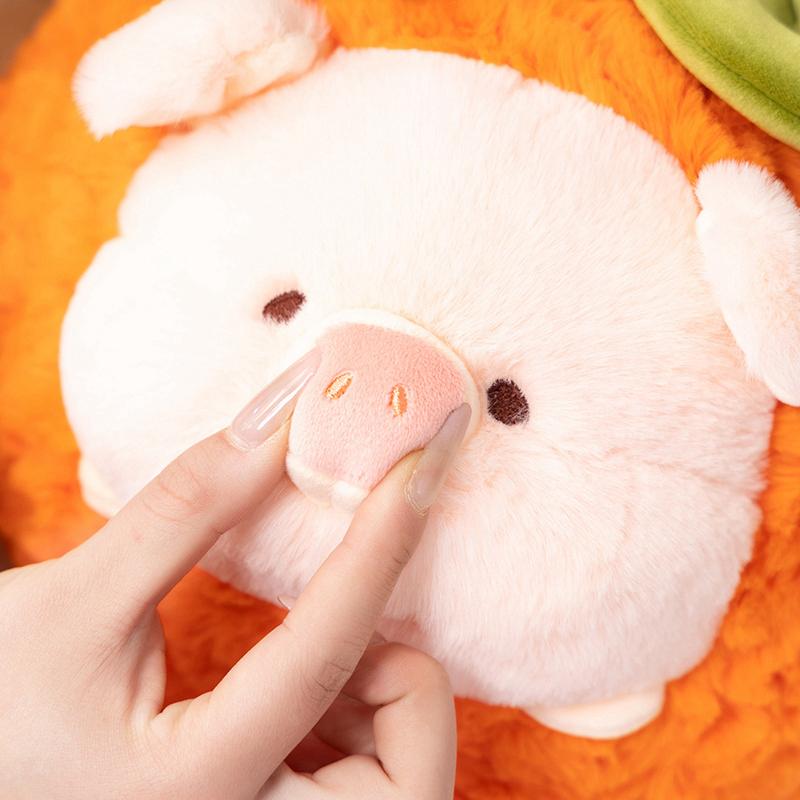 Funny Persimmon Pig Plush Toy Pig Doll Plushie Pillow Holiday Gift Kawaii Fruit Doll Birthday Gifts Room Decor