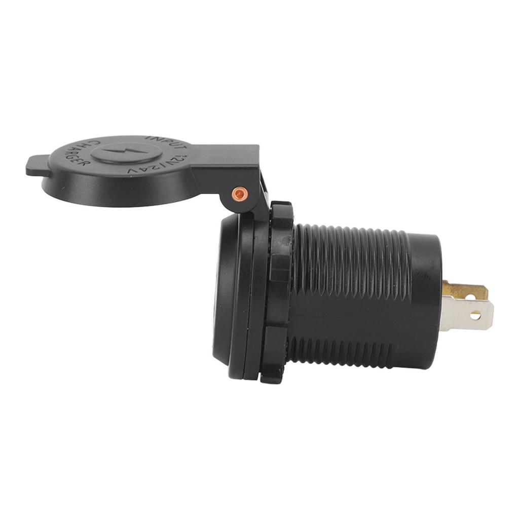 Încărcător auto cu capac cu arc, port dublu USB tip C, QC3.0, rezistent la apă IP66, adaptor încărcător pentru