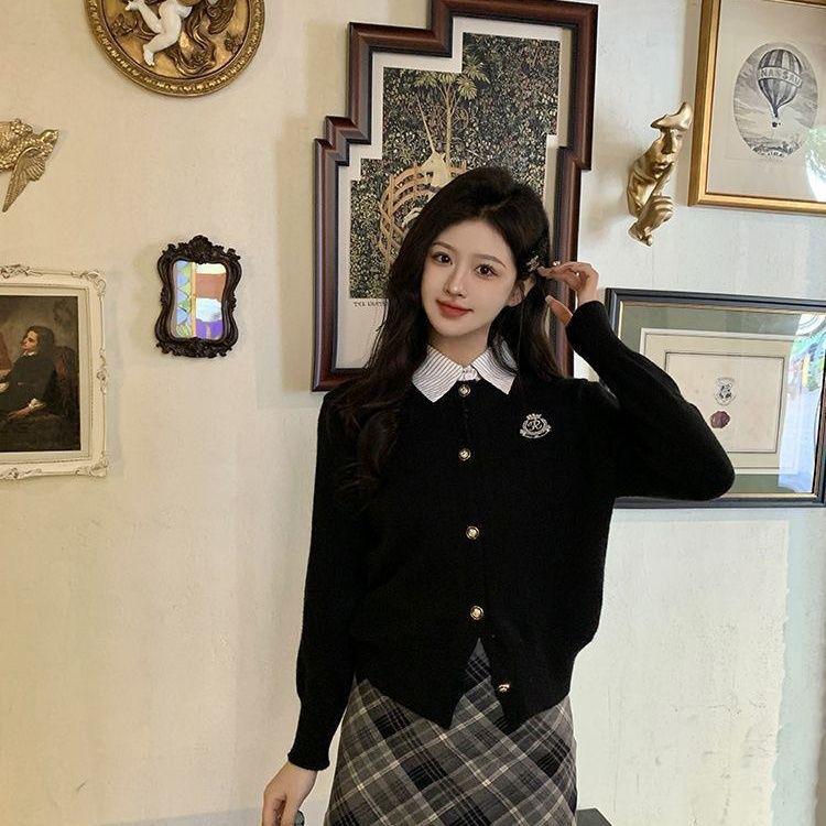 Women's High-Waist A-Line Plaid Mini Skirt with Safety Pants - Autumn/Winter Slimming Woolen Hip-Hugging Skirt