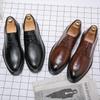 Foreign trade Brock leather shoes men's engraved British style business dress casual hair stylist wedding groom shoes