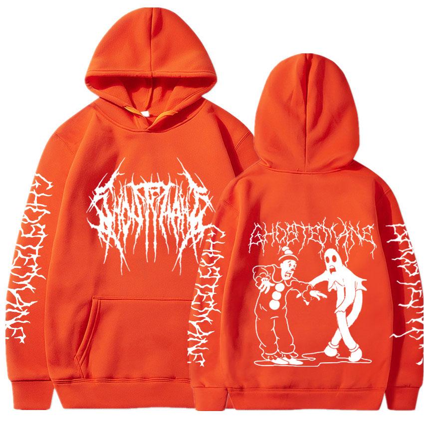 Ghostemane Mikina s potiskem na obou stranách Pánská Móda Hip Hop Metal Rock Mikiny Gotické Oversize Mikina Tepláková souprava Streetwear