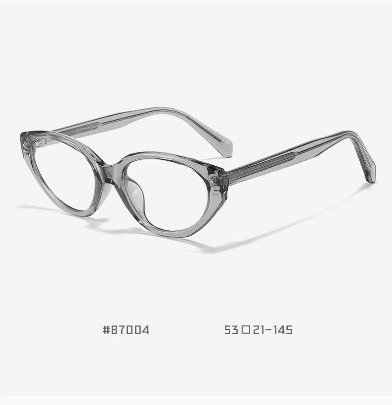 Brown Cat-Eye Acetate Frame with Myopia & Blue Light Prescription Lenses