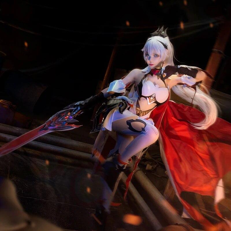 Anime Impact 3 Kiana Kaslana Game Suit Sexy Elegant Dress Uniform Cosplay Costume Halloween Women Outfit NEW