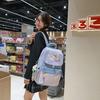 Schoolbag small fresh cute cartoon girl schoolbag high value ins niche design plaid large capacity backpack