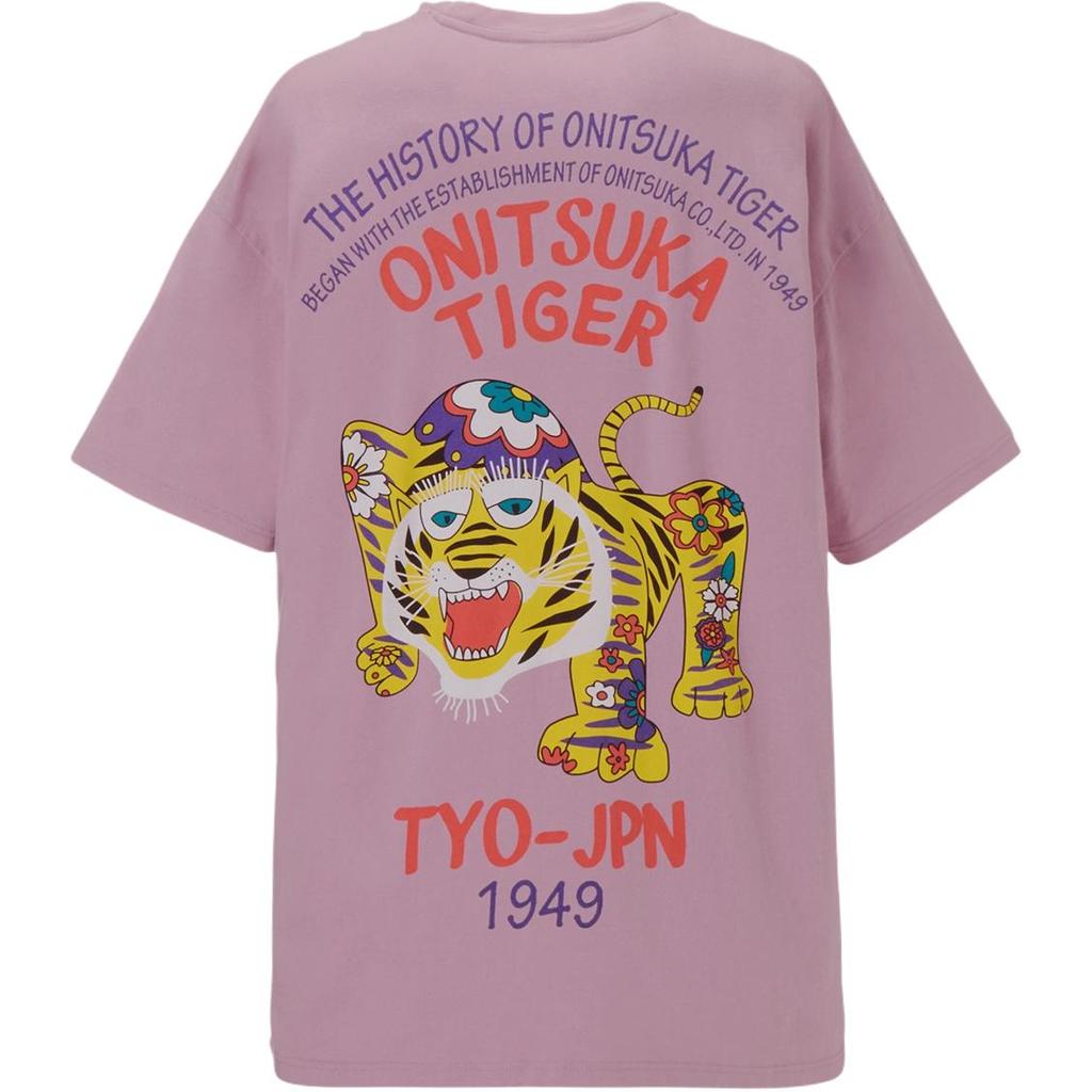 ONITSUKA TIGER Drukowany Luźny Wygodny T-shirt z Krótkim Rękawem Unisex Bluzki 2183B561_500