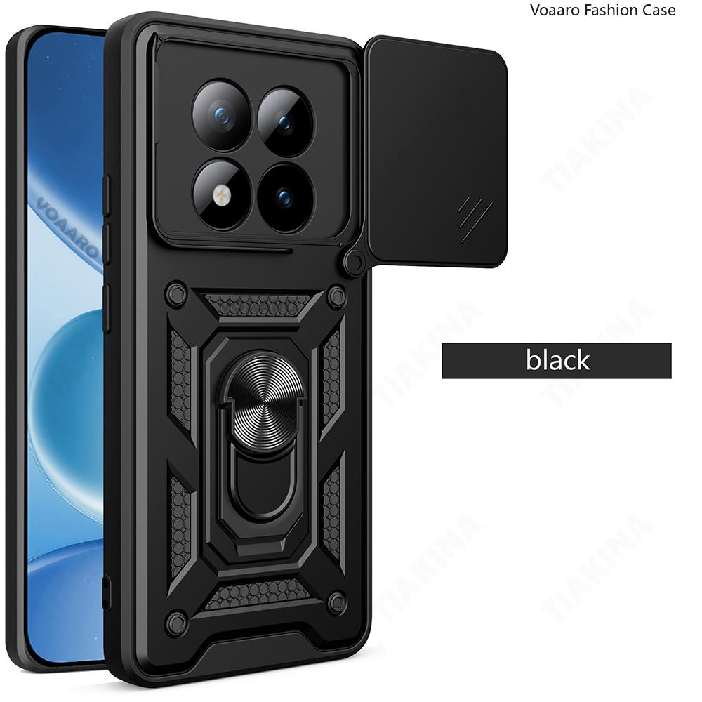 Slide Lens Armor Funda for Xiaomi Redmi Note 15 Pro Plus 5G China Case for Redmi Note 15 Pro 5G Case Magnetic Ring Stand Cove