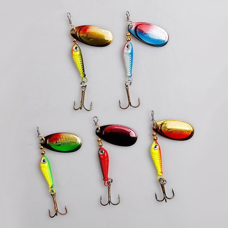 Fishing Spinner Bait 9G Spoon Lure Metal Baits Treble Hook Artificial Fish Wobbler Feeder Carp Spinnerbait