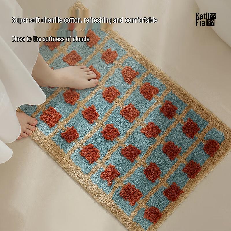 Впитывающий коврик для ванной комнаты Katifia в ретро-стиле 50cm x 80cm