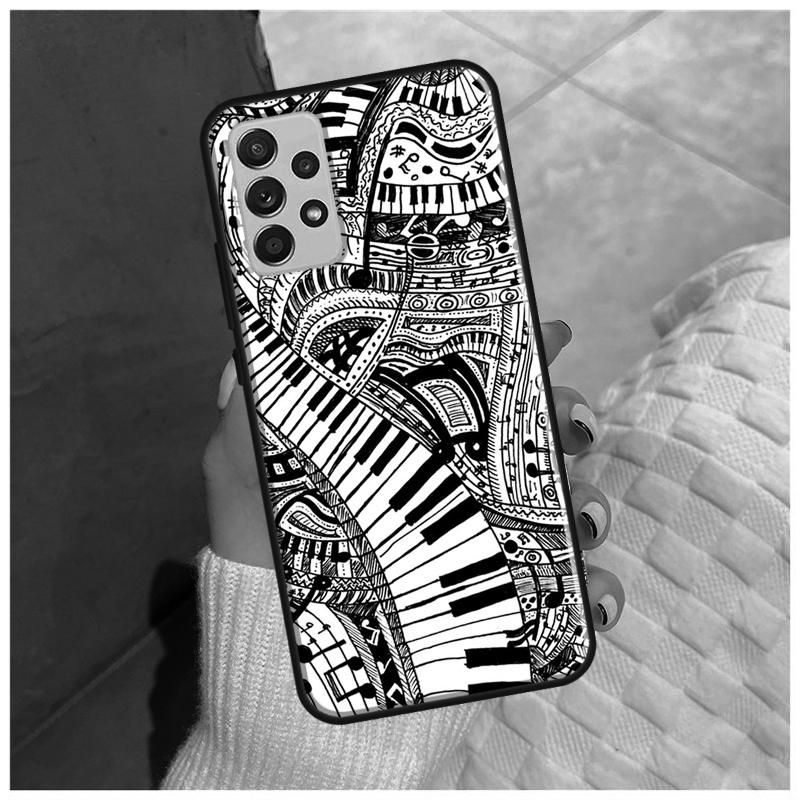 Music Piano Elegant Case For Samsung Galaxy A14 A34 A54 A12 A22 A32 A42 A52 A13 A23 A33 A53 A50 A51 A71 Cover