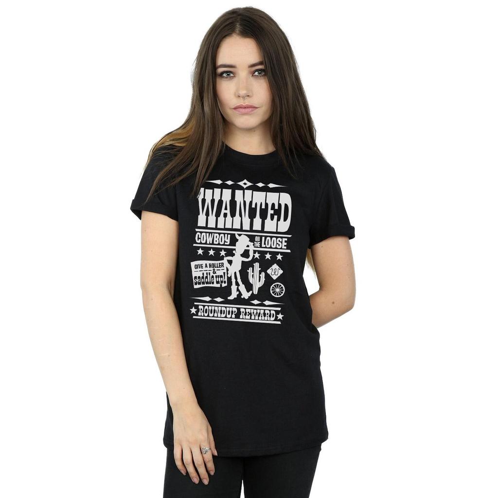 Disney Womens/Ladies Toy Story Wanted Poster Cotton Boyfriend T-Shirt