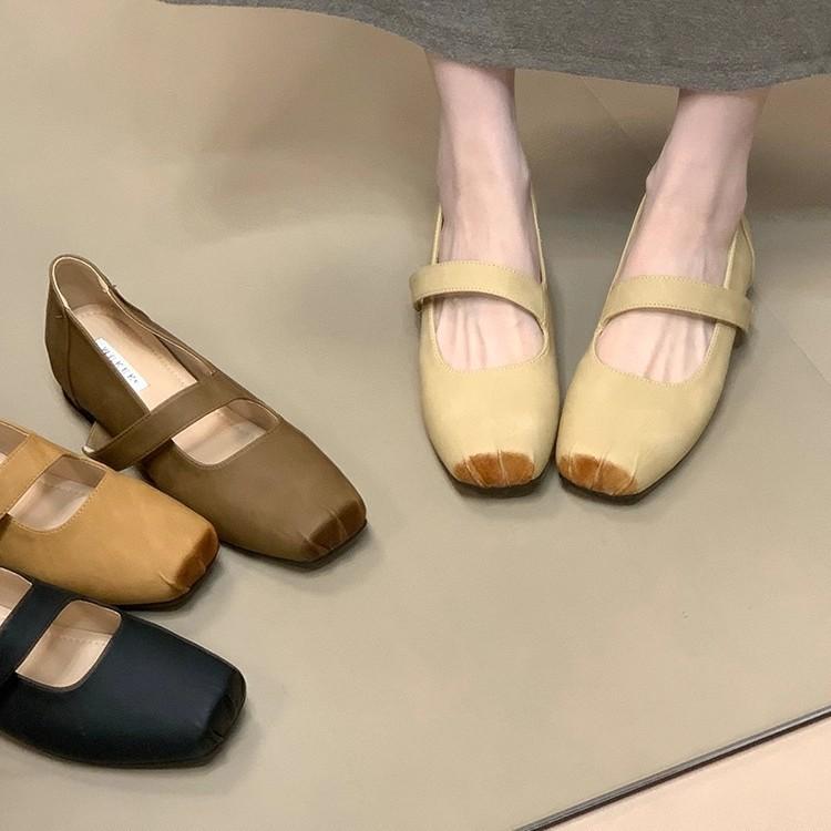French Square Head with Mary Jane Shoes 2025 New Retro Single Shoes