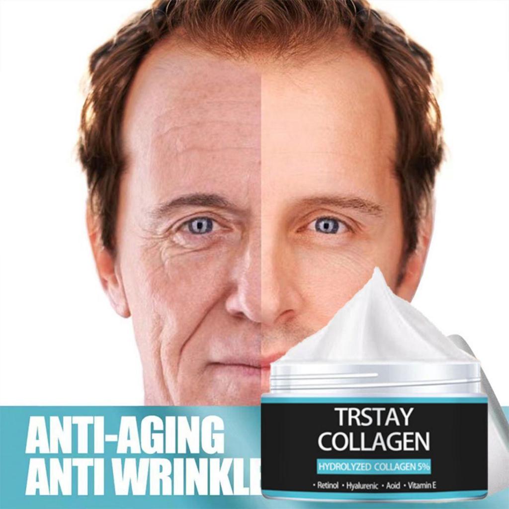 TRSTAY Ansiktskrem for menn strammer opp øyehuden, jevner ut fine linjer rundt øynene, reduserer øyeposer og fjerner mørke ringer