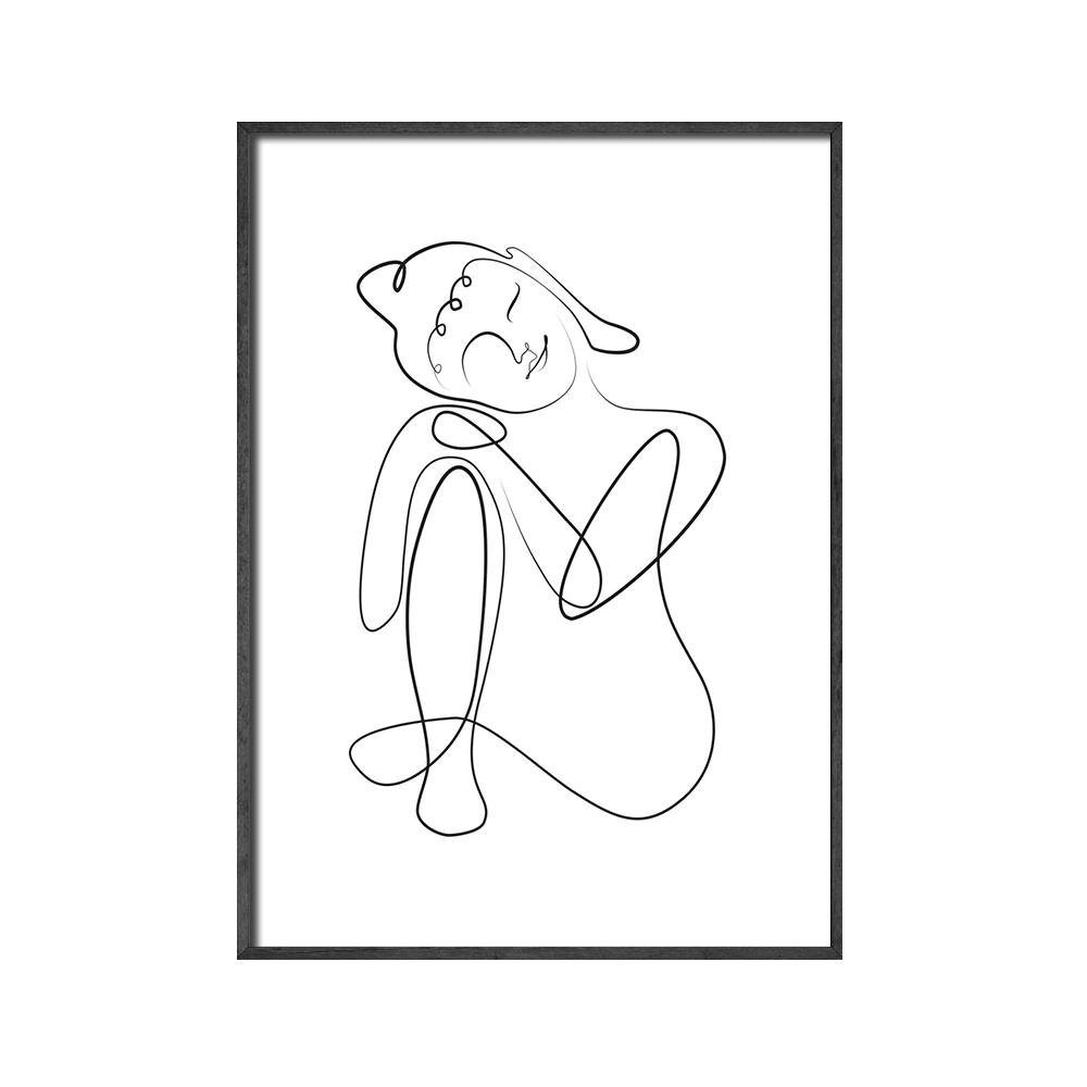 Meditierende Buddha Linie Leinwand Malerei Poster Minimalistischen Zen Eine Linie Zeichnung Namaste Zitat Yoga Wand Kunst Wohnkultur