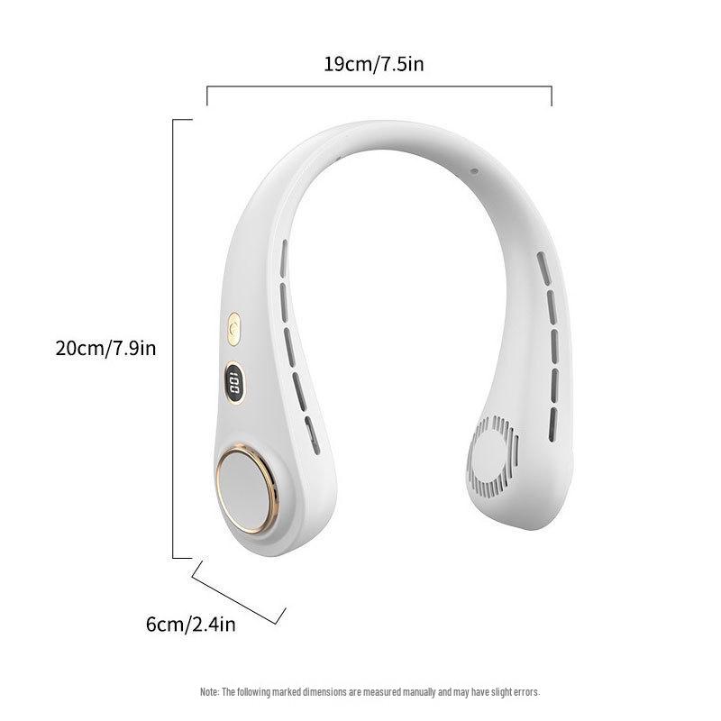 Portable Neck-Hanging Leafless Cooling Fan - USB Rechargeable, Lightweight and Hands-Free for Outdoor Use