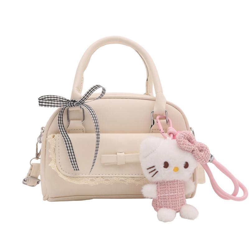 Cute cartoon girl bag 2 summer new large-capacity textured shoulder oblique span bag