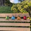 4pcs Set Creative Outdoor Courtyard Decoration Iron Crafts Decoration Garden Park Decoration Ladybug Insect Wall Hanging Gifts