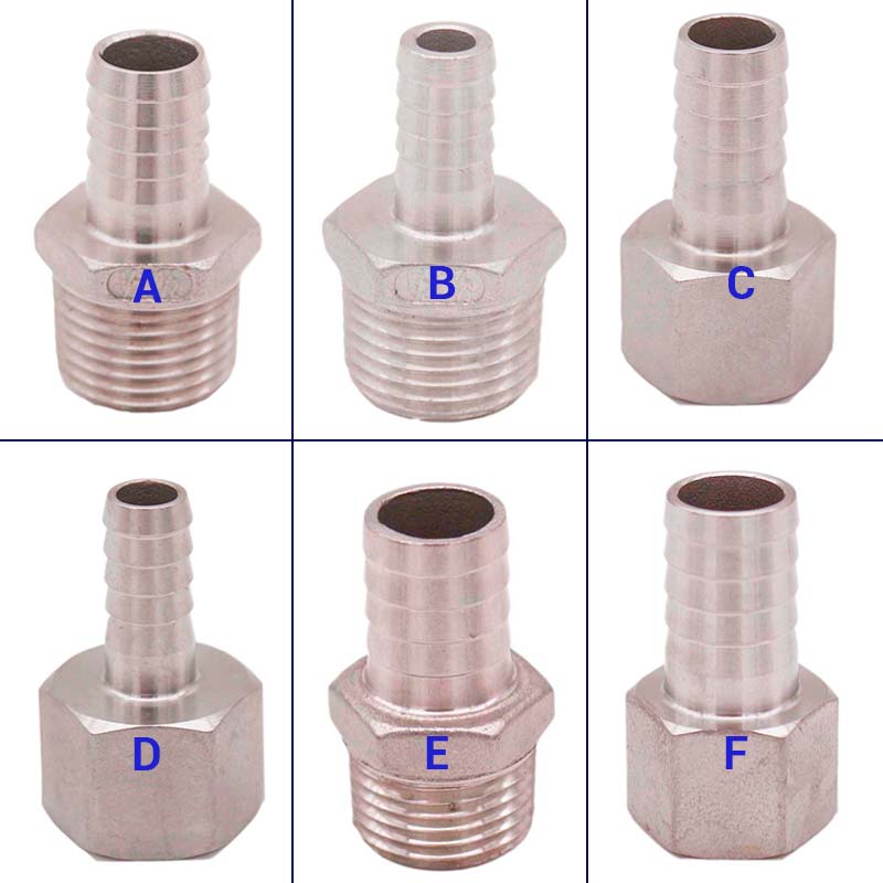 Homebrew Beer 1/2"NPT Hose Barb 304 Stainless Steel Food Grade Brewer Hardware Pump Fitting