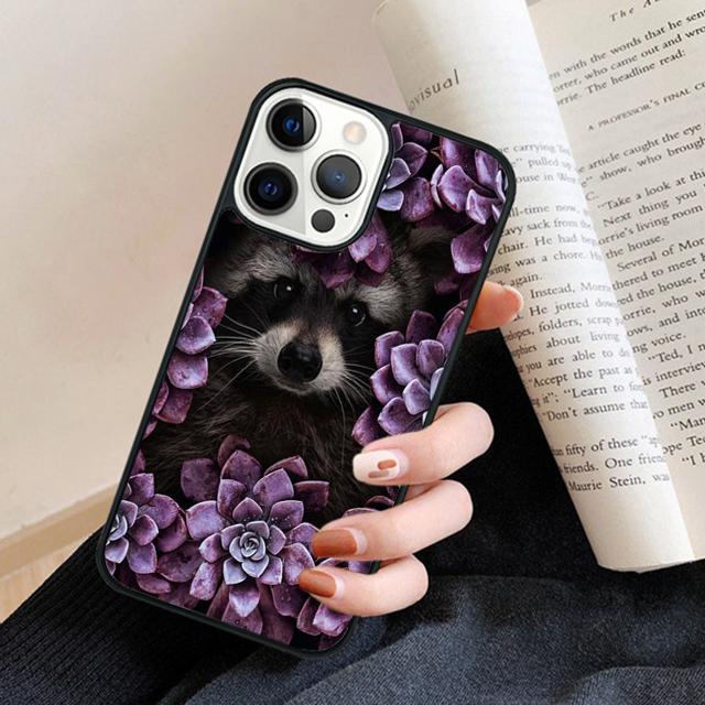 Kawaii Baby Raccoons Racoons Phone Case Back Cover for iPhone 17 Air 16 15 14 13 11 12 Pro Max Plus Fundas Coque