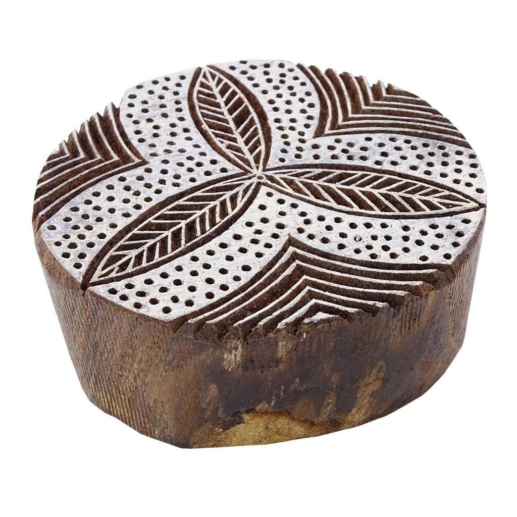 Floral Indian Scrapbook Stempel Holz Druckblock Kunst braun Briefmarken für