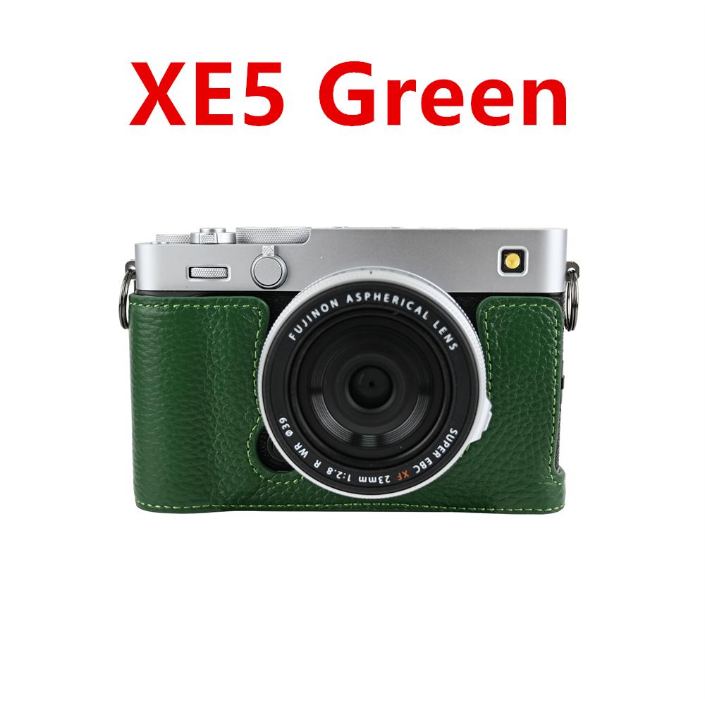 Halbkörperhülle aus echtem Leder für Fujifilm XE5 XT50 X100VI XHalf Fuji X-E5 X-T50 X-Half x100vi Untere Abdeckung mit Batterieöffnung