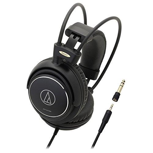 Audio-Technica ATH-AVC500 Wired Headphones, 3m Cable, 6.3mm Standard/3.5mm Mini Connection, Black