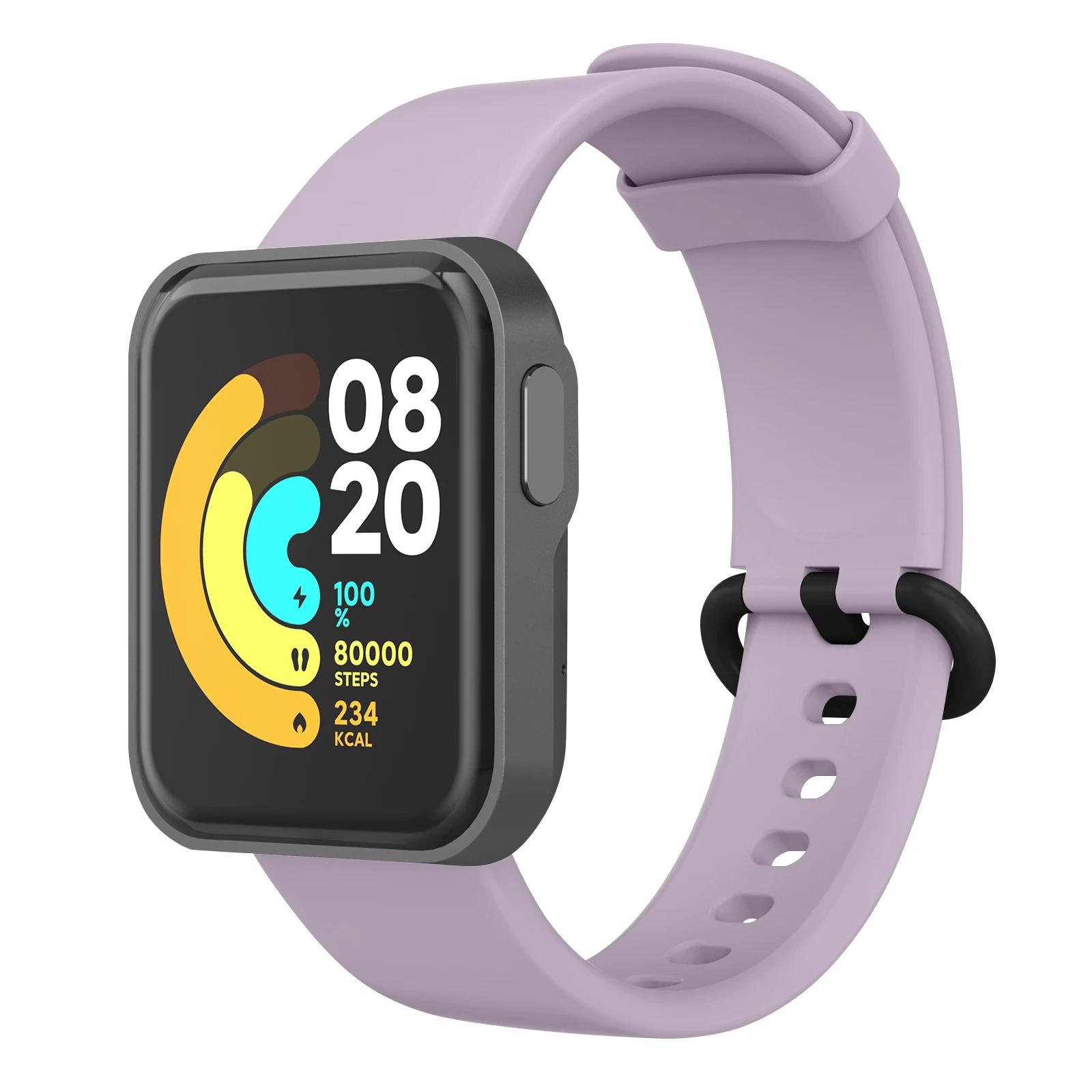 

Новий колір силіконовий ремінець для Xiaomi mi Watch Lite/Redmi Watch Lite Браслет для Xiaomi Mi Watch 2 Lite/Redmi Watch2 Lite Redmi Watch 2 Lite світло-фіолетового кольору
