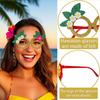 Hawaiian Glasses 8 Pieces Photo Booth Eyewear Beach Party Eyeglasses For Themed Events Vacation Bars Summer Camp Barbecue Beach