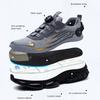Fashion Rotating Button Safety Shoes Men Steel Toe Sneakers Anti-smash Anti-puncture Work Shoes Lightweight Non-slip Protective Sneakers