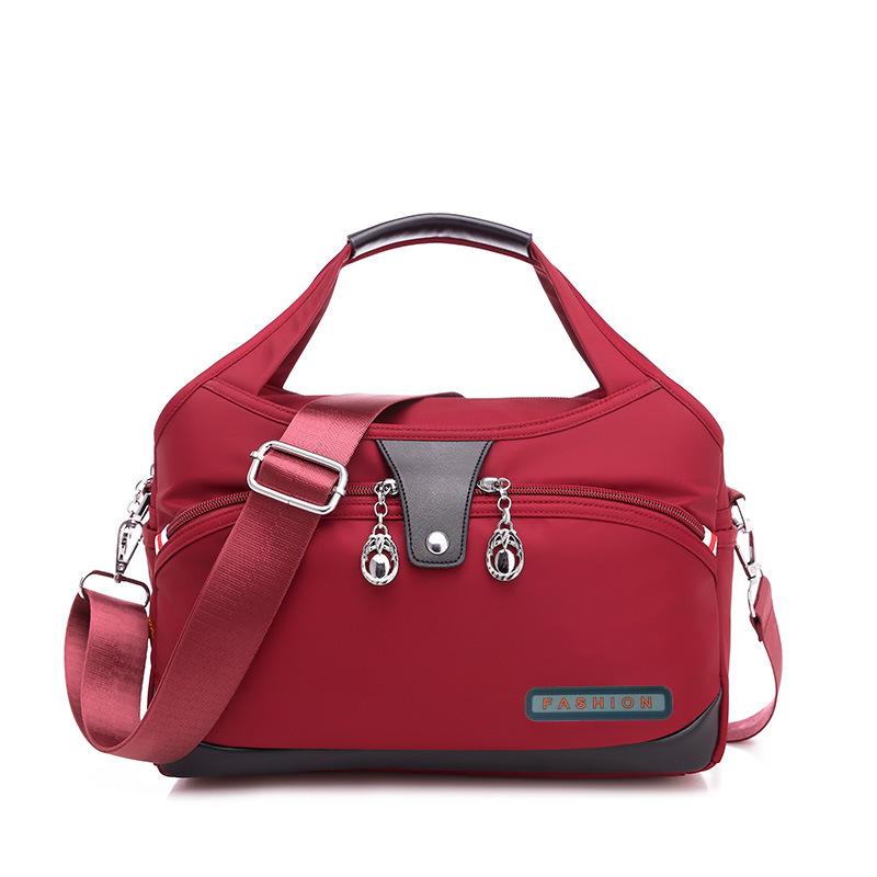 Fashionable and Lightweight Oxford Cloth Women's Casual Large Capacity Waterproof Travel Shopping Hand-held Shoulder Crossbody Bag