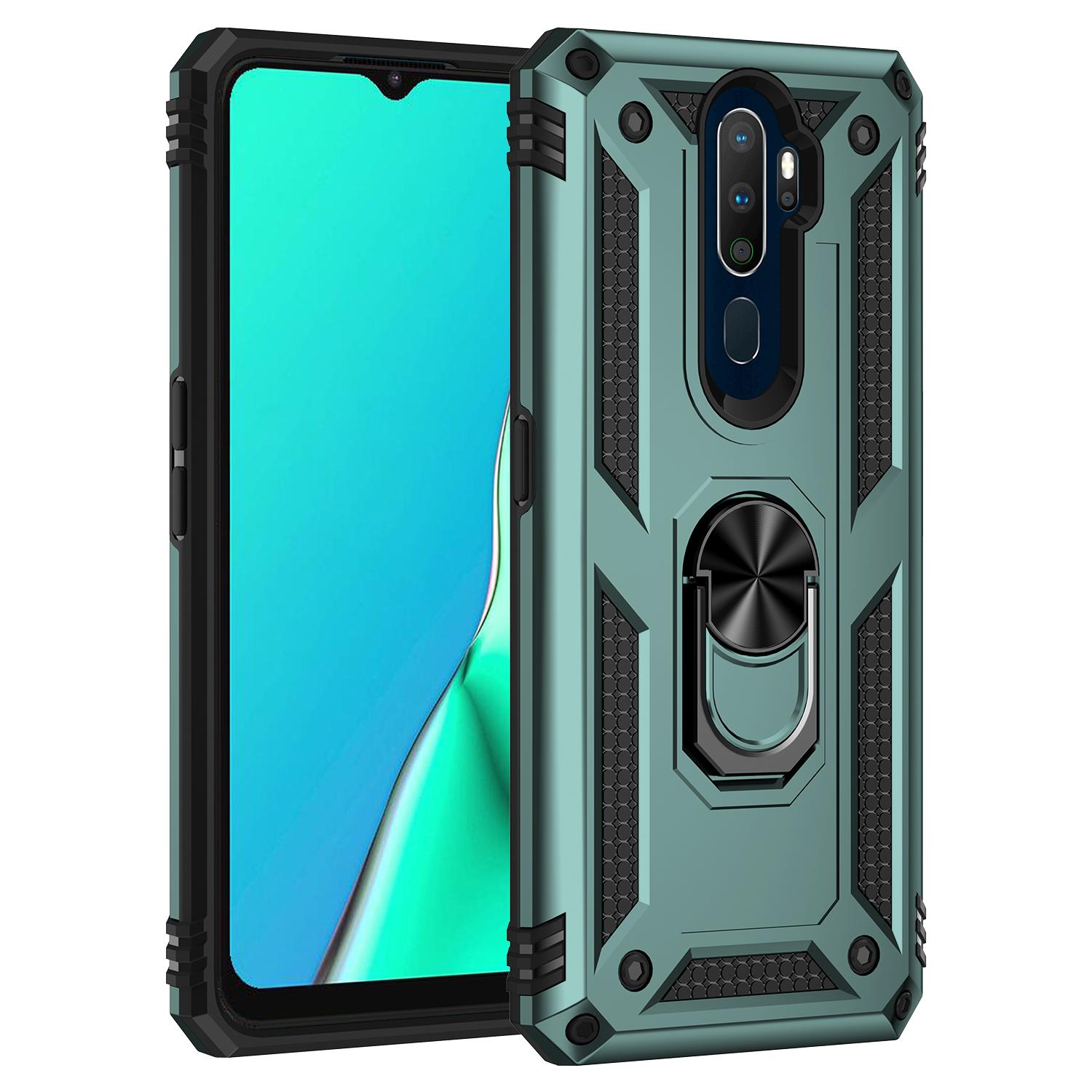 

Протиударний чохол для Oppo A9 2020 Чохол Oppo A9 Finger Ring Holder Phone Case For OPPO A9 2020 Capa CPH1937 CPH1939 PCHM30 PCHT30 OPPO A9 2020 зелений
