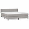 3129561 vidaXL Lit à sommier tapissier avec matelas Gris clair 160x200cm Tissu