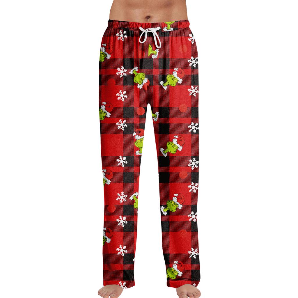 Pyjamasbukser Nattøy Fritidssnor Elastisk midje Bukser Komfortable Rette Yoga Løse Bukser