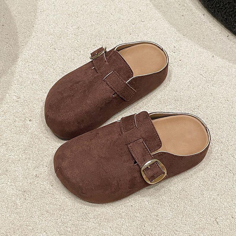Retro style lazy women's bag head slippers seasonal fashion bag head Birkenstocks slippers women
