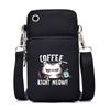 Morsom Anime Cat Liten Messenger Bag Hengende Neck Mynt Veske Vertikal Håndveske Kvinner Mobiltelefon Vesker Cartoon Small Crossbody Bag