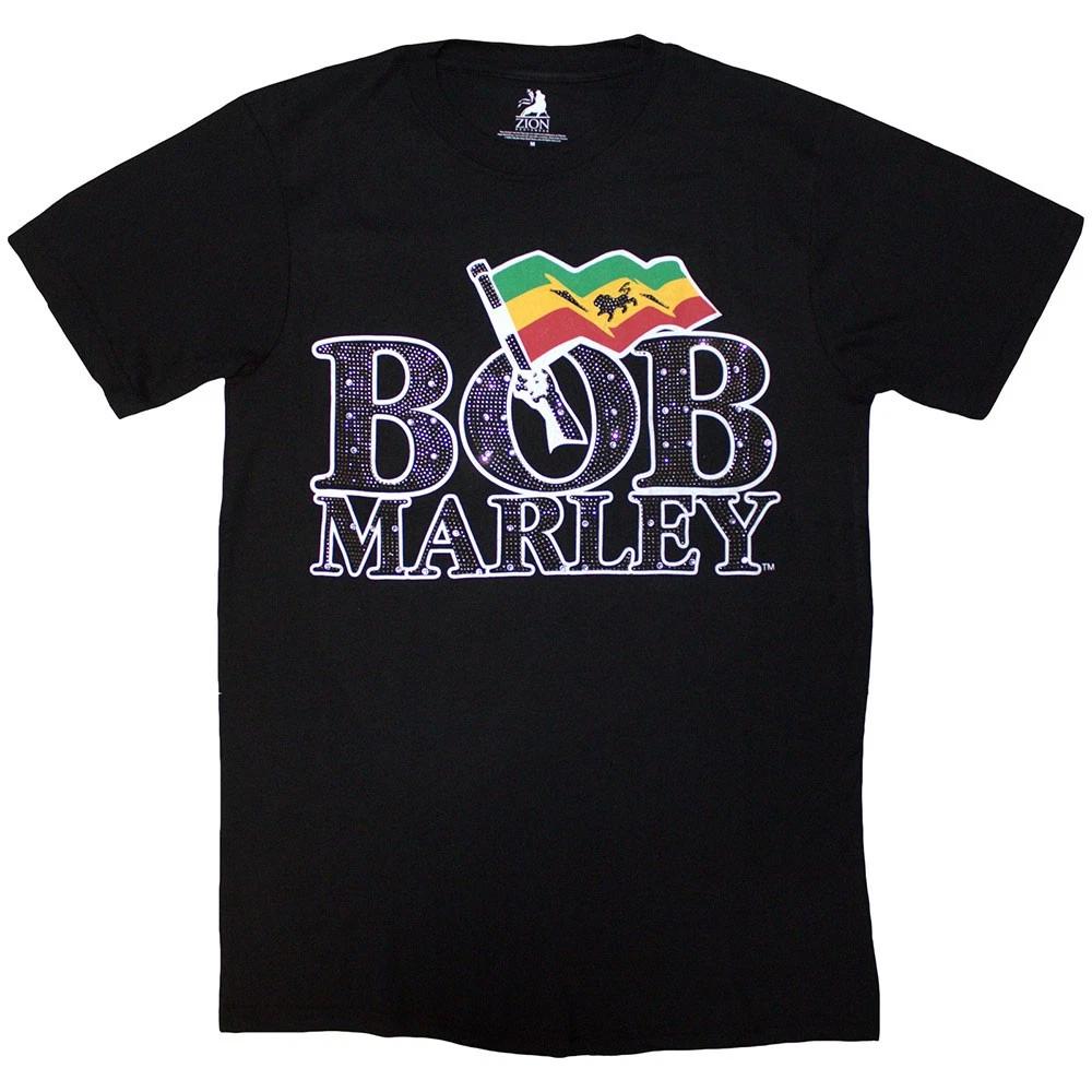 Bob Marley Flag Official Logo T-Shirt Men Unisex L