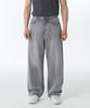 Scrub Washed Wide Denim Pants [Gray]