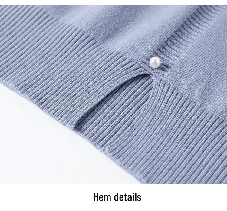 Chic Spring Knit Loose Sweater for Middle-Aged Women - Age-Defying Base Layer Top