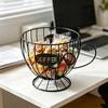 Storage Rack Durable Iron Coffee Capsule Storage Rack Hollow Design Space-Saving Strong Capacity Organizer for Home Kitchen