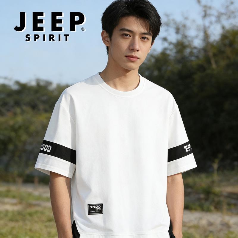 

JEEP SPIRIT Men s Loose Fit Japanese Style T-Shirt L