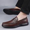 Fashion Genuine Leather Men Loafers Moccasins Handmade Man Casual Fashion Shoes All-match Men Slip on Flats Leisure Walk Business Shoes