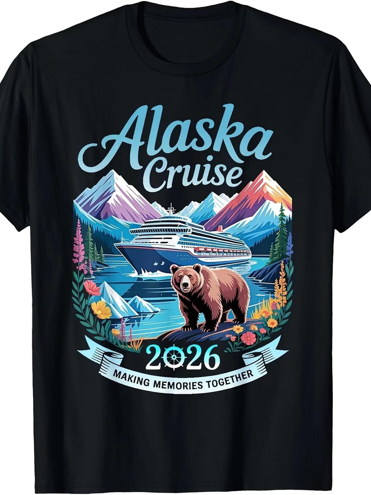 Alaska Cruise Experience T-Shirt - Showcasing Striking Alaska Cruise Script, C XXL