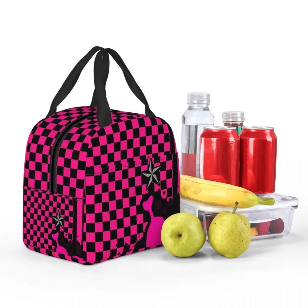 Punky Pink Emo Insulated Lunch Bag for Kids School Cooler Thermal Food Box Tote Portable Lunch Boxes Container