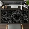 Black Abstract Terrain Mouse Pad Large Nonslip Waterproof Mat Stitched Edge Keyboard Pad For Gaming Daily Office