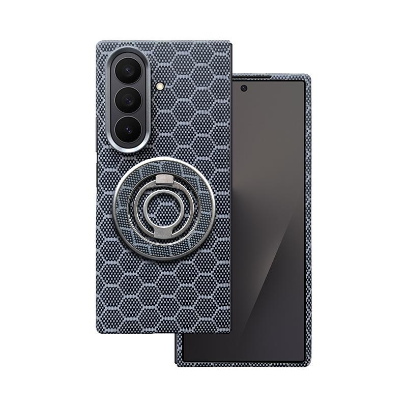Applicable To Samsung Zfold7 Kevlar Mobile Phone Case Carbon Fiber Fold7 Magnetic Mobile Phone Case Anti-drop Protective Case