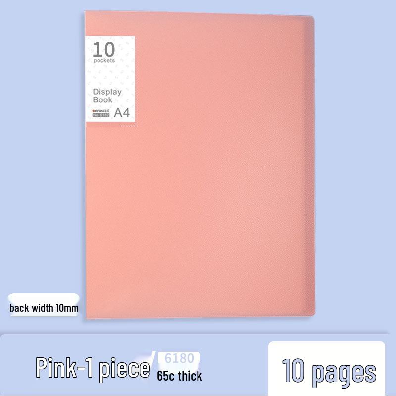 A4 Morandi Color Clear Insert Folder: Transparent Storage Album for Test Paper Collection.