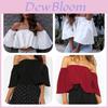 Stylish Summer Off Shoulder Ruffle Hem Loose Fit Top Women Urban Fashion Tee