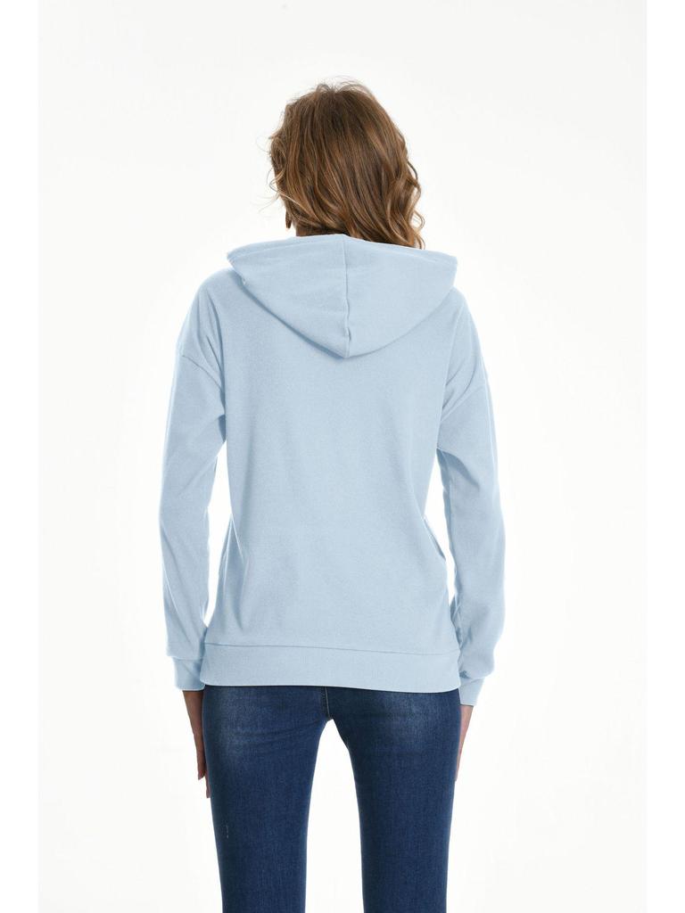 2024 Autumn/Winter Women's Hooded Knitted Pullover Sweatshirt